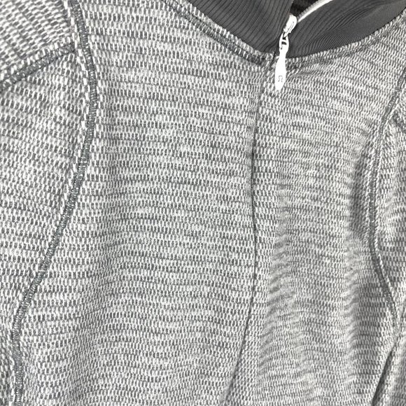 Lululemon Gray Striped Athleisure Half-Zip Jacket 4 - Picture 5 of 9